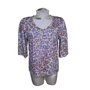 Democracy Top Floral Print Sz M‎ Pullover